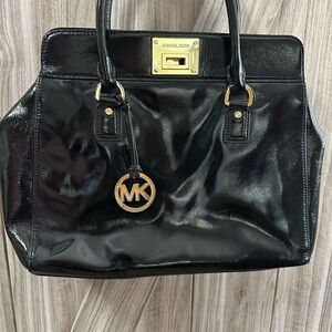 Michael Kors Shiny Black Satchel